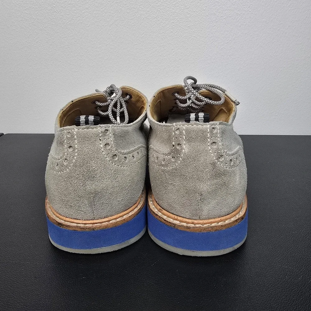 Cole Haan Shoes Mens 9.5 Gray Suede Morris Wingtip Oxford Sneakers Comfort Dress